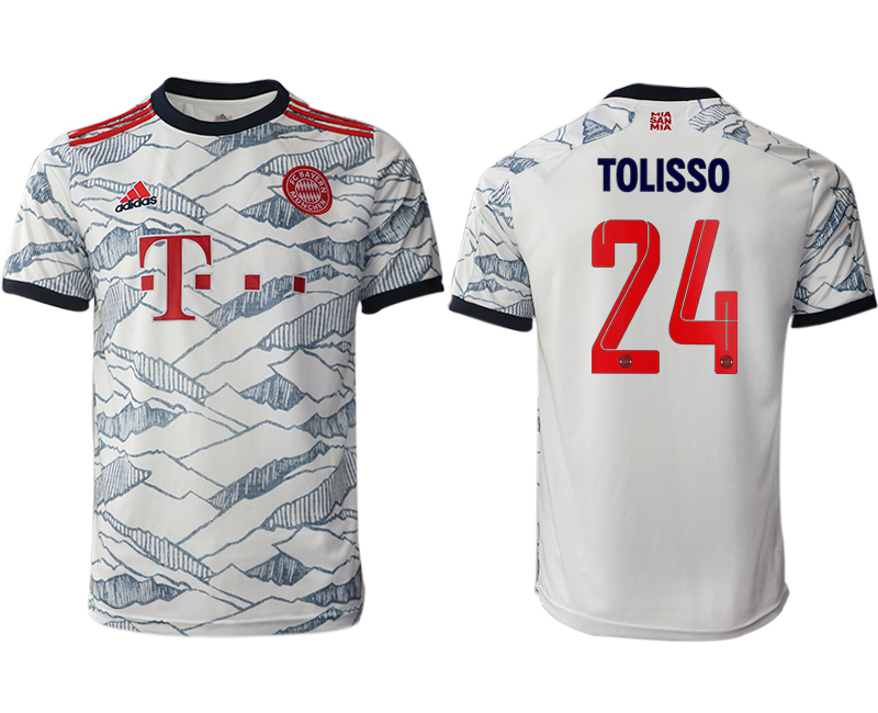 Men 2021-2022 Club Bayern Munich Second away aaa version white #24 Soccer Jersey